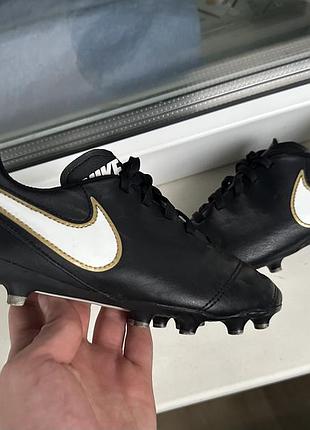 Бутси дитячі nike tiempo чорні, розмір 34, довжина устілки 21,5 см