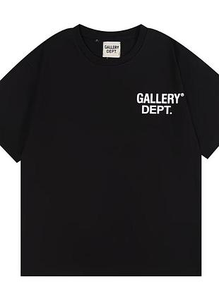 Футболка чоловіча gallery dept. чорна з написом