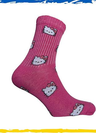 Шкарпетки жіночі принт hello kitty хеллоу кітті рожеві. шкарпетки з приколами. шкарпетки принт 36-40