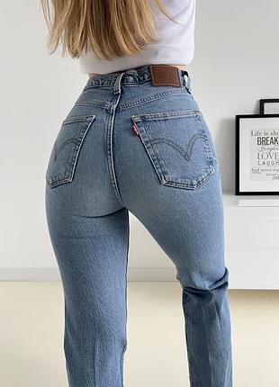 Прямі джинси на високій талії levis ribcage straight ankle