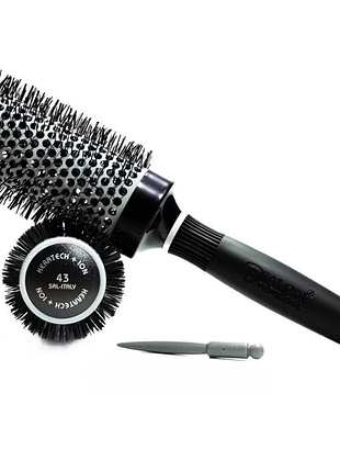 Брашинг керамический salon professional ceramic & ionic круглый термостойкий черный, 43 мм
