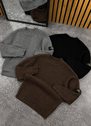 Кофта вʼязана світер чоловічий stone island розміри: s / m / l / xl / xxl • матеріал: ангора (65% поліестер, 25% акрил, 10% віскоза)