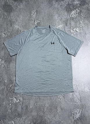 Спортивна футболка under armour xl/2xl розмір оригінал стан ідеал сіра меланж чоловіча