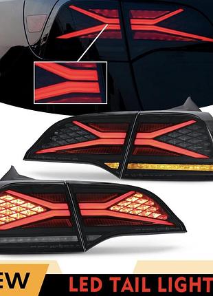 Комплект светодиодных задних фонарей для tesla model 3 2017-2023 и model y 2020-2024