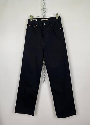Levis premium ribcage straight ankle 25 женские прямые черные базовые джинсы 25