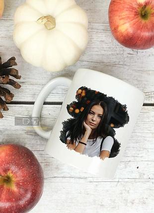 Кружка белая со своим фото