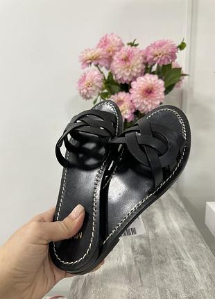 Шльопки шкіряні mango 4