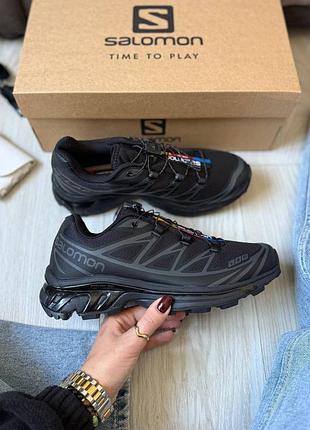 Кроссовки salomon s/lab xt-6 triple black 2