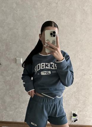 Жіночий спортивний костюм reebok, синій, розмір m