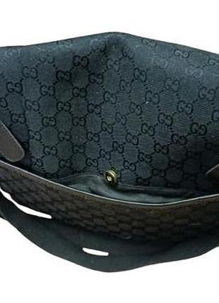 Черная сумка gucci (модель мессенджер / сумка для мамы) 4
