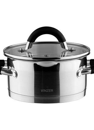 Кастрюля с крышкой progresso 1.5 л vinzer 50171