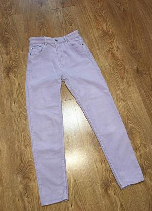 Брюки вельветовые мом pull & bear 2