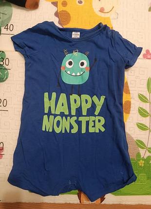 Синій літній пісочник lc waikiki 12-18 міс happy monster
