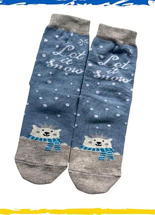 Носки новогодние женские легкие с разными рисунками (let it snow) 36-40