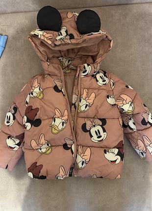 Куртка для дівчинки h&m disney minnie mouse демісезонна рожева
