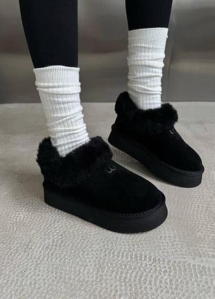 Ugg coquette platform black suede