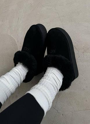 Ugg coquette platform black suede 5