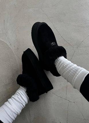 Ugg coquette platform black suede 7