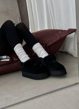 Ugg coquette platform black suede 4