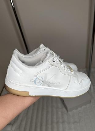 Кросівки жіночі calvin klein jeans basket w білі, розмір 38 (24.7см довжина устілки)