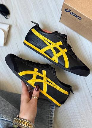 Кроссовки asics onitsuka tiger mexico 66 black yellow