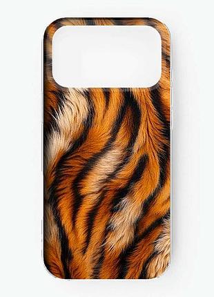 Чехол на iphone 18 pro max тигровый мех (принт 395)