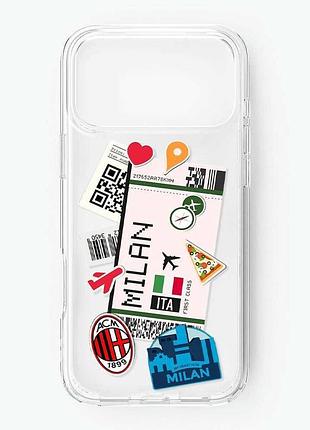 Прозрачный чехол на iphone 18 pro max путешествия. италия (принт 325)