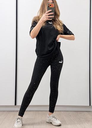 Спортивний костюм жіночий puma power stardust, чорний, розмір xs
