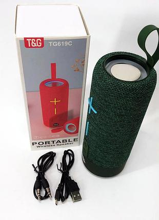 Колонка з підсвічуванням портативна tg619c, портативна колонка з підтримкою bluetooth qi-66