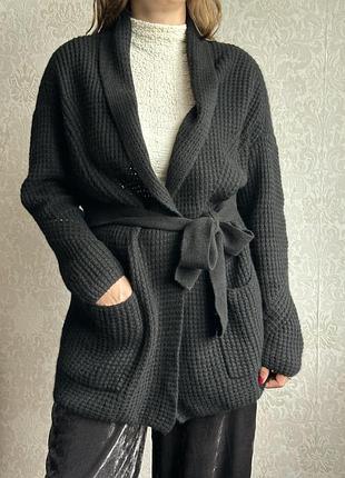Жіночий кардиган cashmere collection кашеміровий чорний