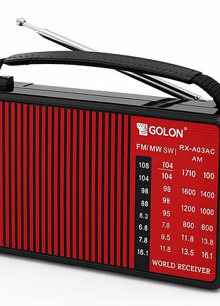 Стаціонарний радіоприймач golon rx-a08, приймач фм радіо, радіоприймач програвач, приймач для подорожей it-68