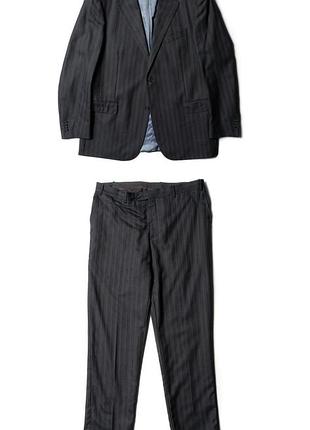 Nino danieli super 100’s extrafine merinos wool 2 piece pinstripe suit  [bmh017409]