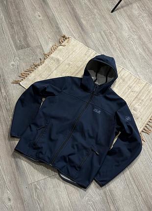 Куртка чоловіча jack wolfskin softshell синя