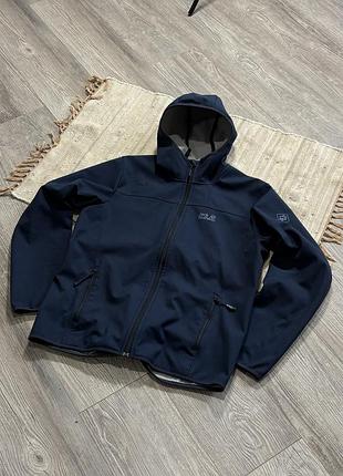 Куртка чоловіча jack wolfskin softshell синя 2