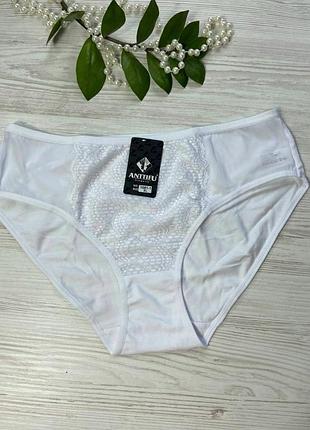 Трусики из хлопка декорированы сеточкой и кружевом от бренда anttifu 1081🎀