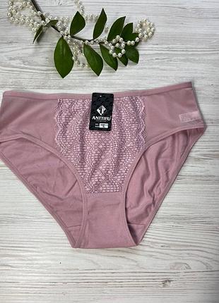 Трусики из хлопка декорированы сеточкой и кружевом от бренда anttifu 1081🎀