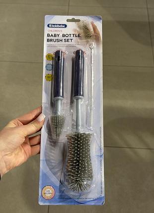 Аксесуари для дитячого посуду babyono набір для чищення пляшечок