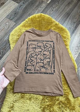 Легенький реглан з діно від h&m на 6-8 р