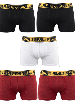 Набір чоловічих трусів боксерів smith & jones underwear  boxer shorts 5 шт в наборі