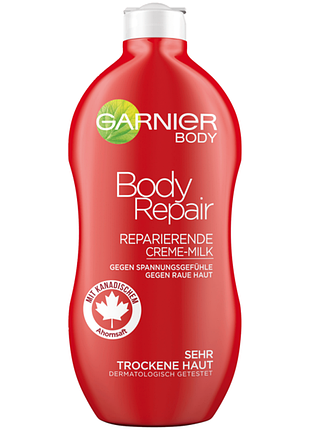 Молочко для тіла, для дуже сухої шкіри garnier body repair 400мл.