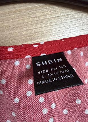 Міді сукня в горошок shein l 5