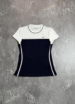 Спортивна футболка lacoste sport m розмір оригінал стан ідеал темно-синя з білим жіноча