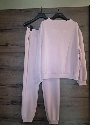 Спортивний костюм жіночий emporio armani ea7 пудрово-рожевий розмір m