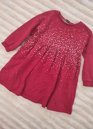 Платье для девочки 3-5 лет. красное платье на девочку. зимнее платье на девочку