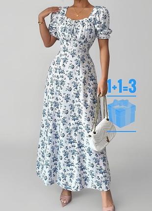 Довга сукня в квітковий принт shein xs