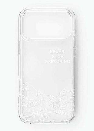 Прозорий чохол на iphone 17 pro max мандруй (принт 407)