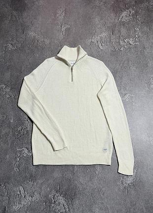 Светр кофта на блискавці jack & jones l розмір оригінал стан ідеал біла чоловіча