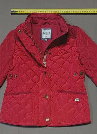Плечі 31 см jasper conran junior j size 5-6 дитяча червона куртка  
shell: 100 % polyester 
body lining: 100% cotton