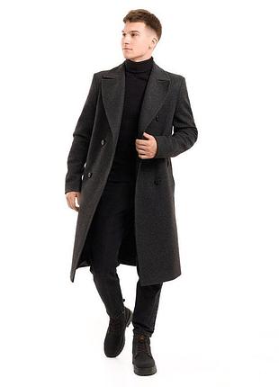 Пальто pobedov greyford темно-серое 3