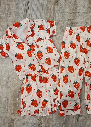 Детская пижама 3в 1 (4-5 лет, 110 см) 3